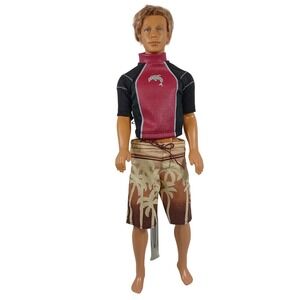 2004 Vintage Mattel Barbie Girl Cali Guy Blaine Fashion Doll Tropical Kidcore